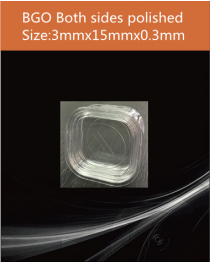 BGO Scintillator, BGO Scintillation Crystal, Bismuth Germanate Scintillation Crystal, 3x15x0.3mm